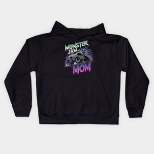Monster Jam Grave Digger Mom Family Motorsports Kids Hoodie